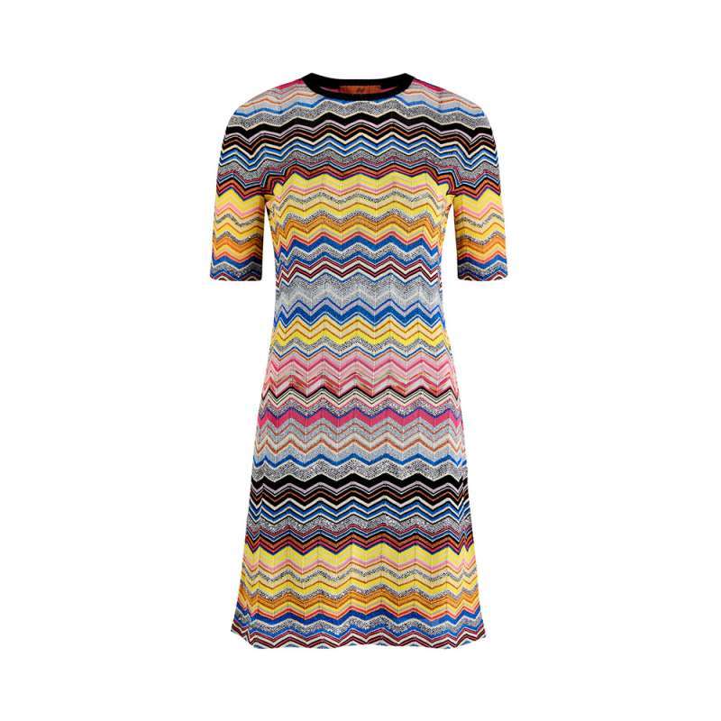 新品】MISSONI 定価29.4万 受け合い ミッソーニ シルク ドレス (S-M) 新品】MISSONI 定価29.4万 受け合い ミッソーニ シルク ドレス (S-M)
