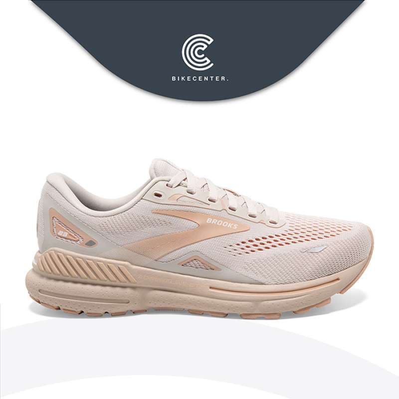 Sepatu Lari Wanita Brooks Adrenaline GTS 23 Women's Crystal Grey Villa  White