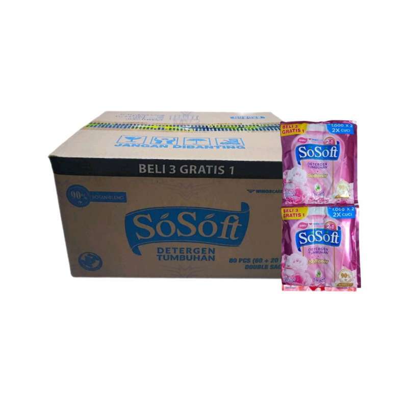 Jual Sosoft Deterjen Tumbuhan Twin Pack - Aloe Vera (1 Dus/80 Sachet) Di  Seller Toko Nida - Toko Nida, Jl. Ki Rasyihun 02/06, Kel. Alam Jaya, Kec.  Jatiuwung, Tangerang - Kota Tangerang | Blibli