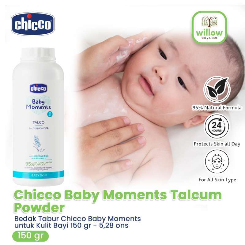 Jual Bedak Bayi Chicco Baby Moments Talcum Powder 150gr Di