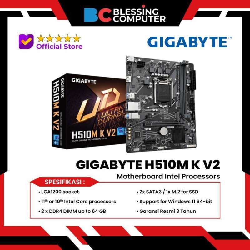 Jual Motherboard Gigabyte H510m K V2 Di Seller Blessing Jual Motherboard Gigabyte H510m K V2 Di Seller Blessing