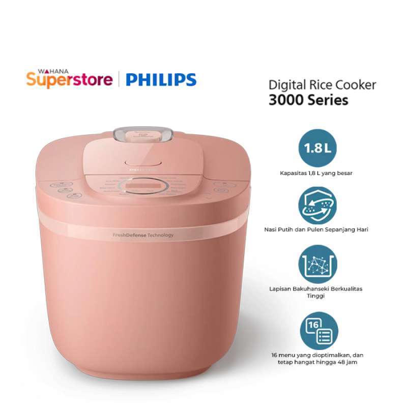 Philips Rice Cooker Digital 3000 Series 1,8 L HD4716/31 HD-4716/31