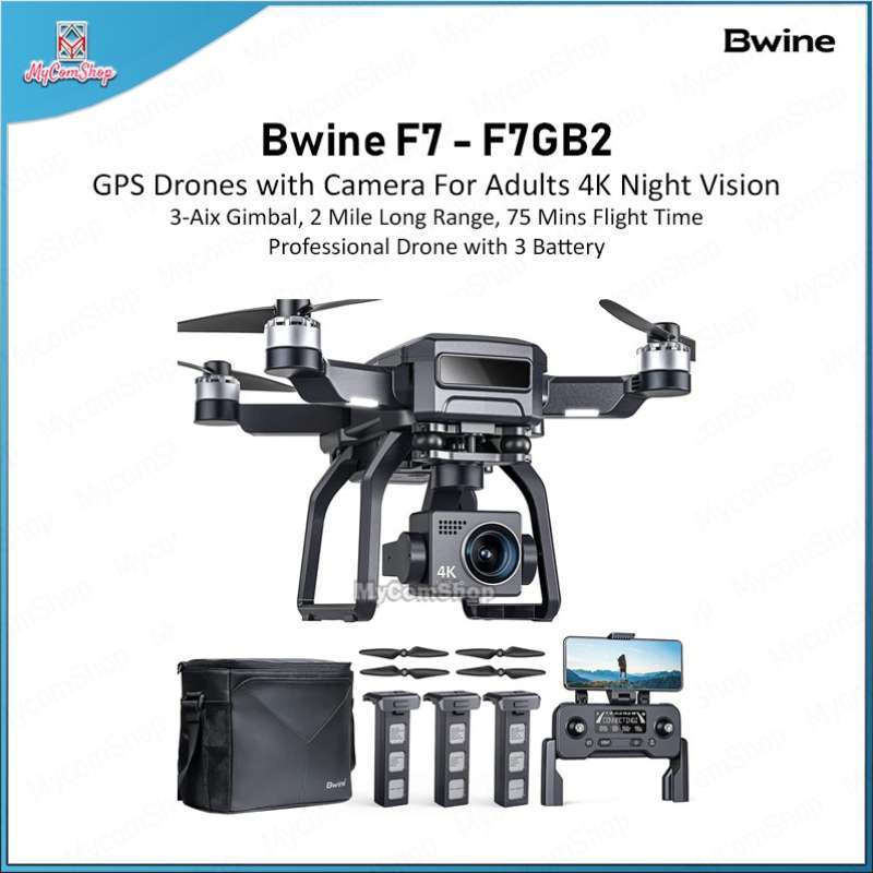 BWINE F7 F7GB2 PROFESSIONAL GPS DRONE 4K CAMERA WITH 3-AIX GIMBAL AND  BATTERY