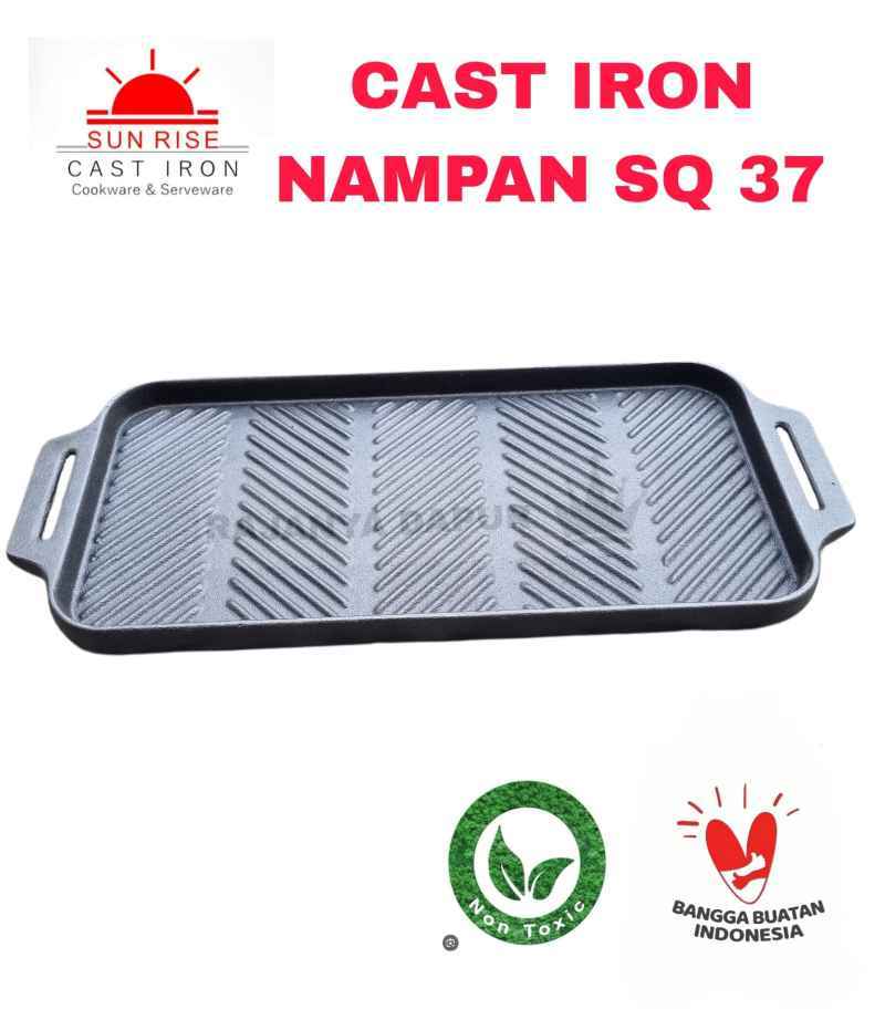 Hot plate SQ 37 hotplate nampan cast iron sunrise cast iron tray  nampan cast iron nampan bbq cast iron sunrise cast iron sq 37