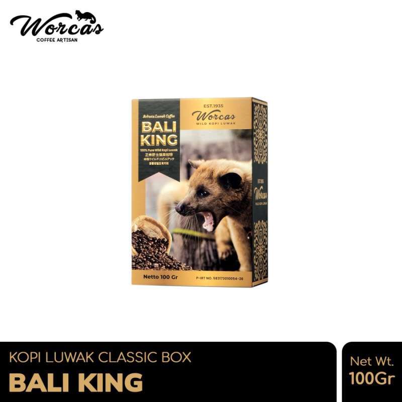 Worcas Bali King コーヒー 100g Jual WORCAS Kopi Luwak Liar Bali King 100gr - Small Box | Shopee