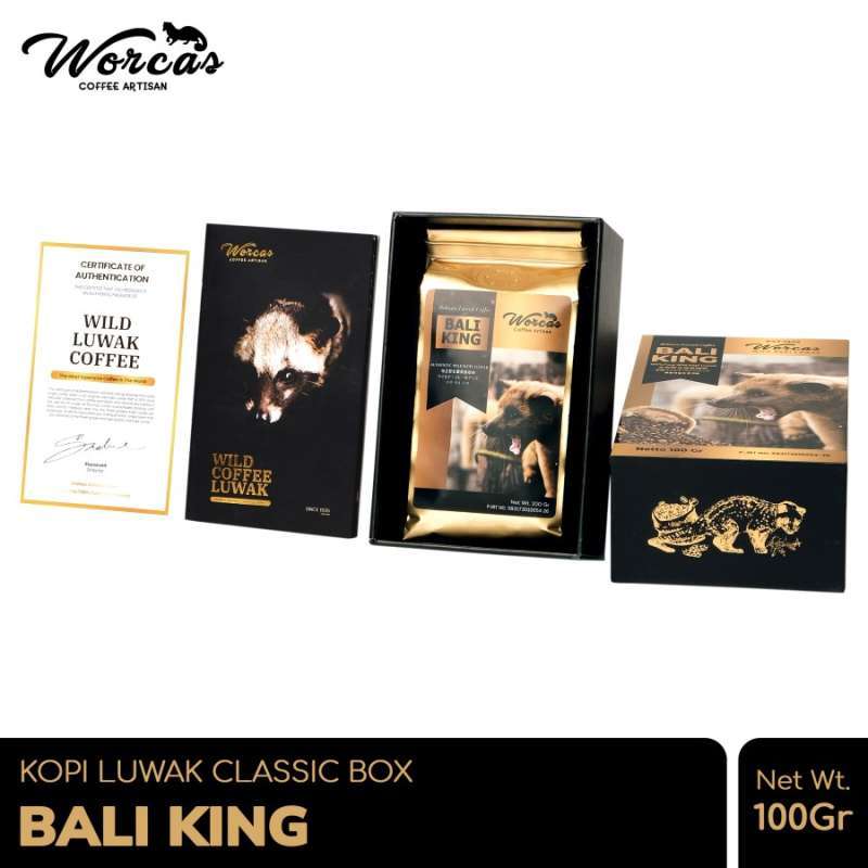 Promo Worcas Kopi Luwak Liar Bali King 100gr - Classic Box Diskon