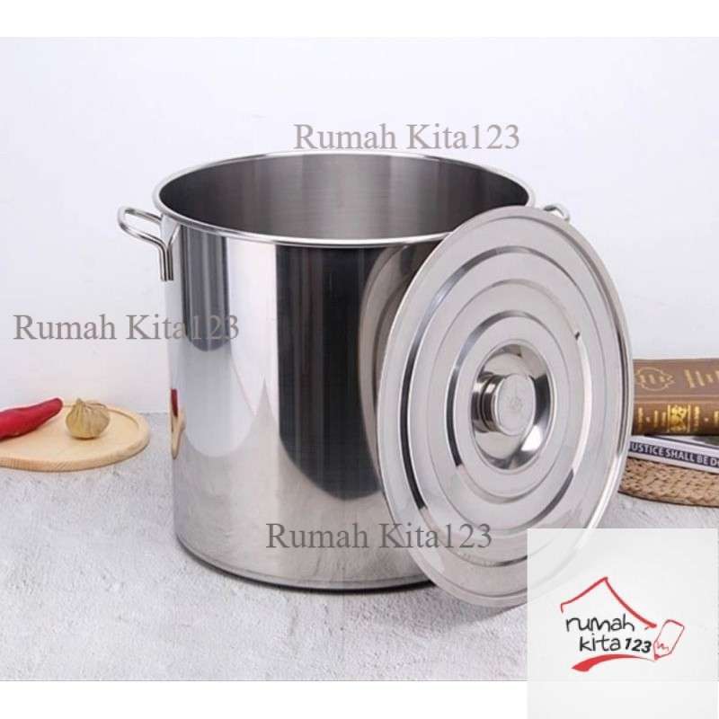 Jual Panci Stainless Jumbo Tinggi Baso Soto Stock Pot Besar Tebal