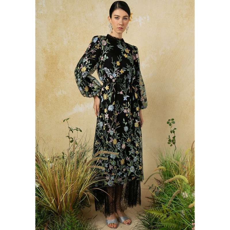 Promo Zalia Flora Lace Flare Dress Wanita Diskon 15% Di Seller