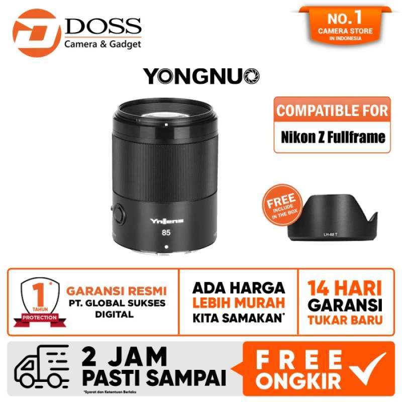 Yongnuo YN 85mm DF DSM for Nikon Z Full Frame DSM Lens F1/8