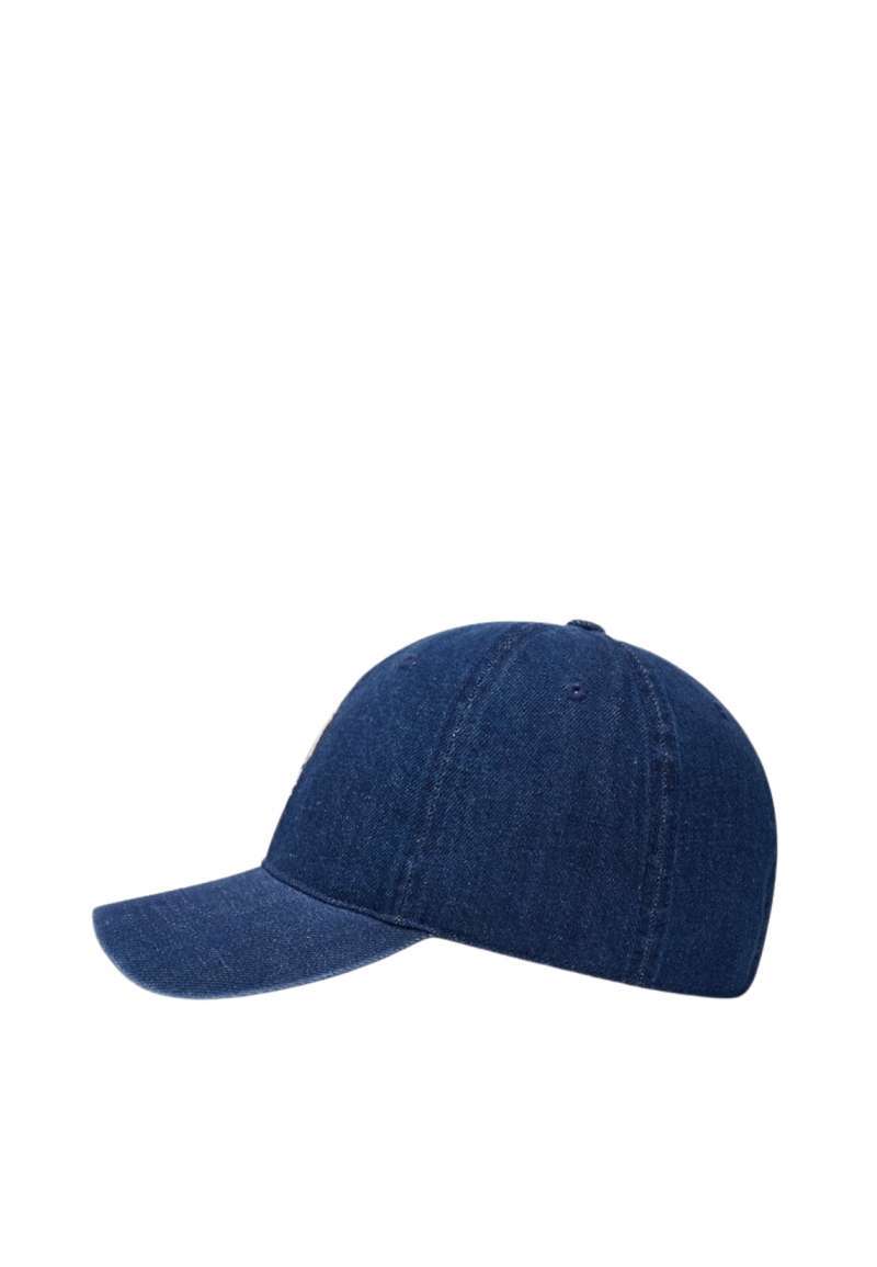 Promo Mlb Korea Denim Heart Unstructured Ball Cap - Ny Blue