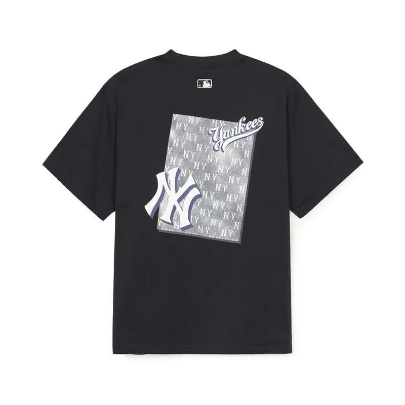 [MLB] Vintage Monotive Over Fit T-shirt ★すぐ品切れ★ Promo Mlb Ny Yankees Vintage Monotive Overfit T-shirt Black