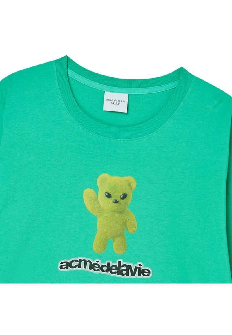 Promo [adlv] Acmedelavie Alien Bear Short Sleeve T-shirt