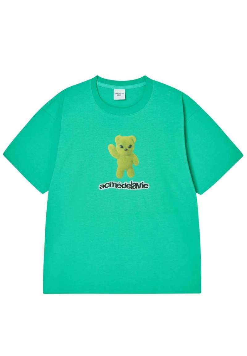 【ADLV】 FRENCH ALIEN BEAR SHORT SLEEVE T-SHIRT / 追跡付 Promo [adlv] Acmedelavie Alien Bear Short Sleeve T-shirt