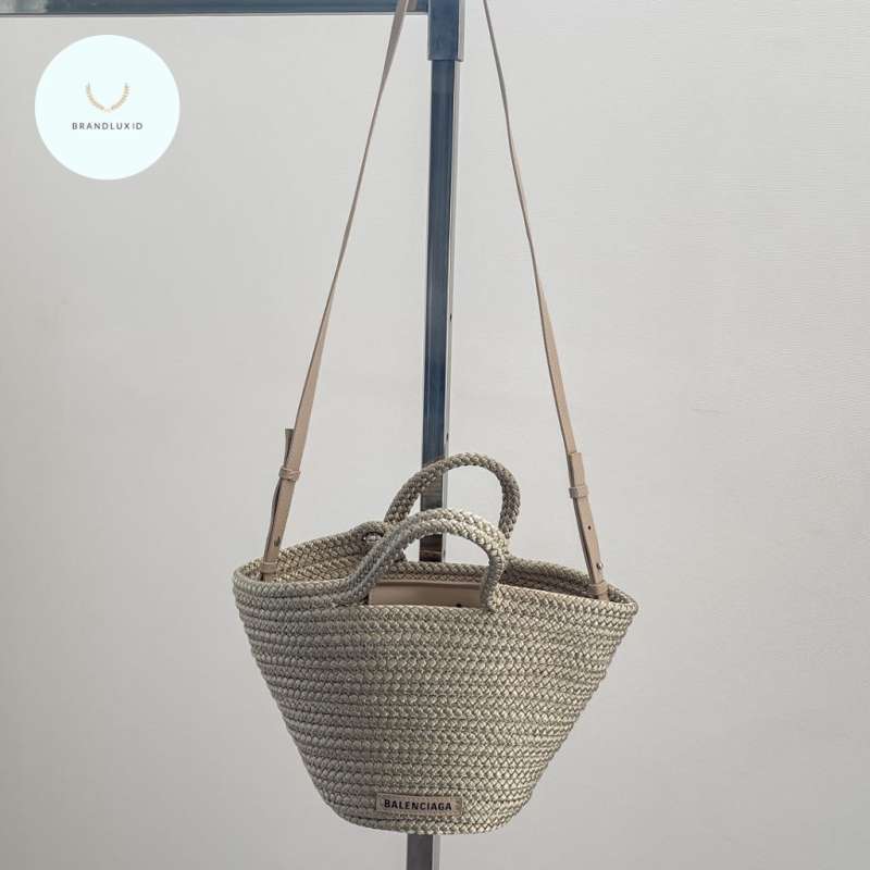 Jual Balenciaga Ibiza Small Basket With Strap Taupe Cord Di Jual Balenciaga Ibiza Small Basket With Strap Taupe Cord Di