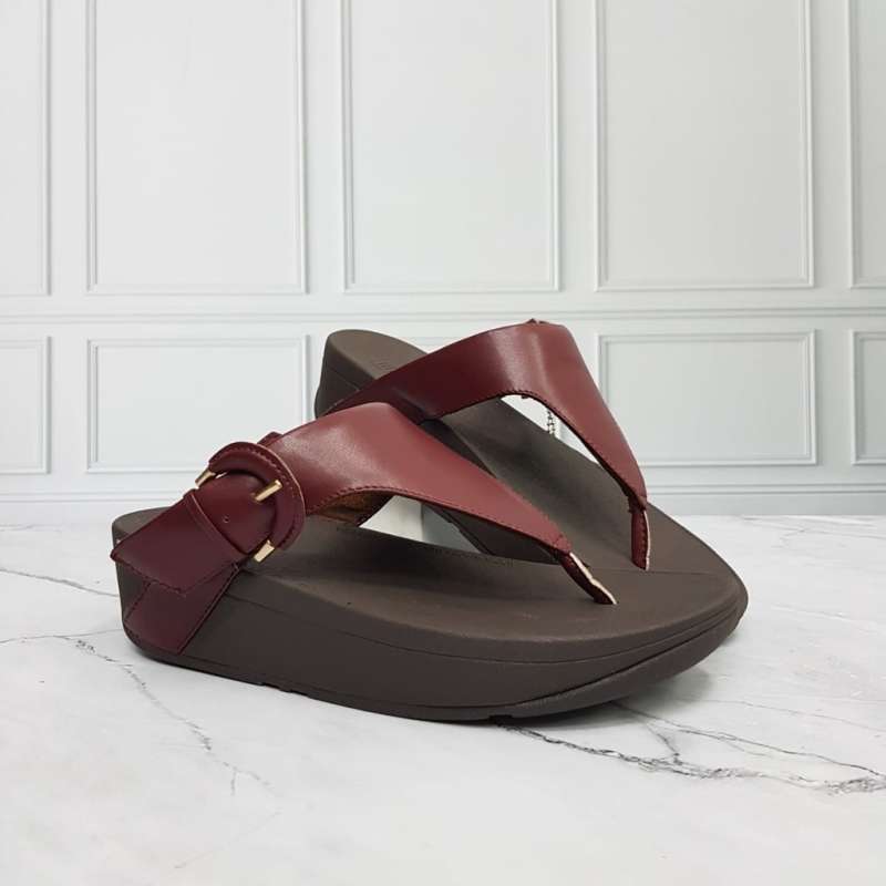 Promo Fitflop Shiny Leather Flip Restock Sandal Fitflop Wanita