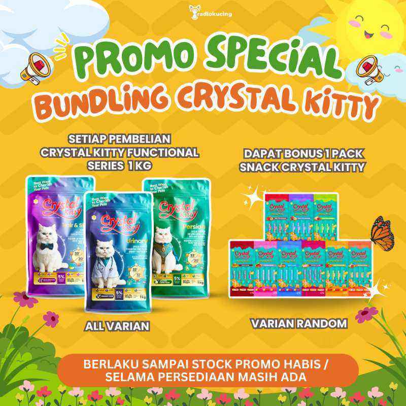 Jual Crystal Kitty Persian 1 Kg Freshpack Cat Food Premium Crystal ...