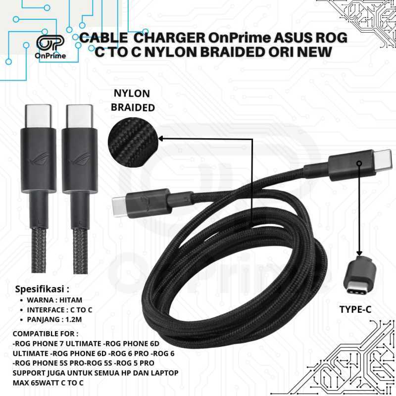 kabel Asus Rog Phone Type-C to Type-C Super Fast Charging Cable  original