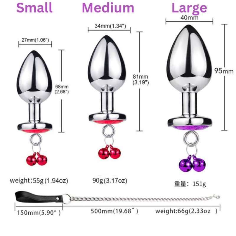 chained anal plug Anal Adventures Platinum - Silicone Loop Plug Kit main image 1