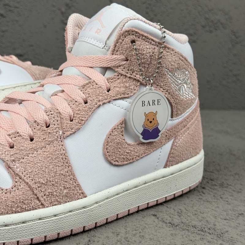 sepatu jordan mid pink quartz women's