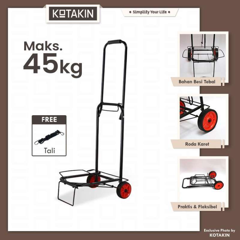 Jual Kotakin Troli Lipat Besi Dorongan Pegangkut Barang Besar 45