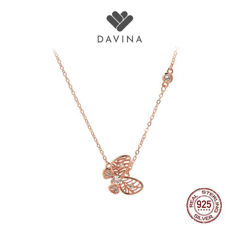 Rose Gold S925 Gold Necklace DAVINA Ladies Mikayla Necklace Rose
