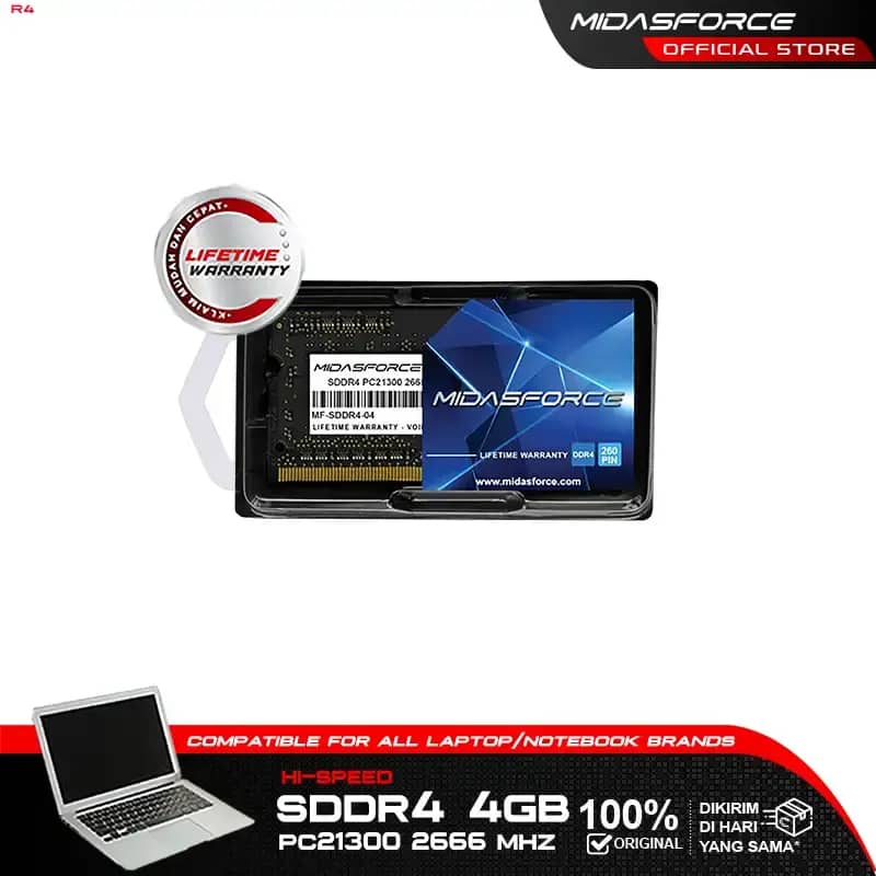 RAM 4GB 8GB 16GB LAPTOP SDDR4 2666 MHz PC21300 Sodimm DDR4 PC21300 cocok  untuk Notebook/Laptop