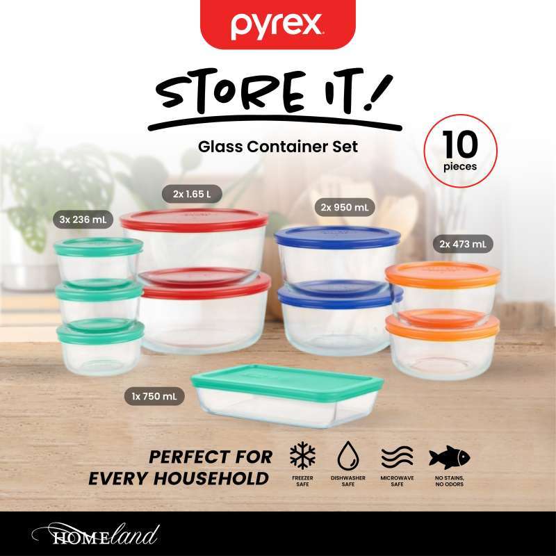 Pyrex Simply Store Pyrex Glass Jar Pyrex® Simply Store® 6-pc 4-cup