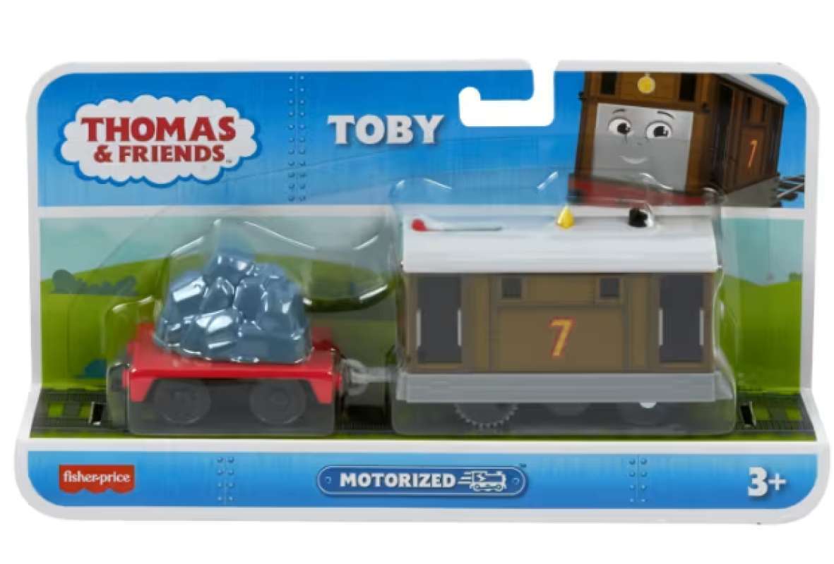 Thomas Friends Toby Motorized Toy Train Engine With Cargo For Preschool  Kids HFX92 HTN30