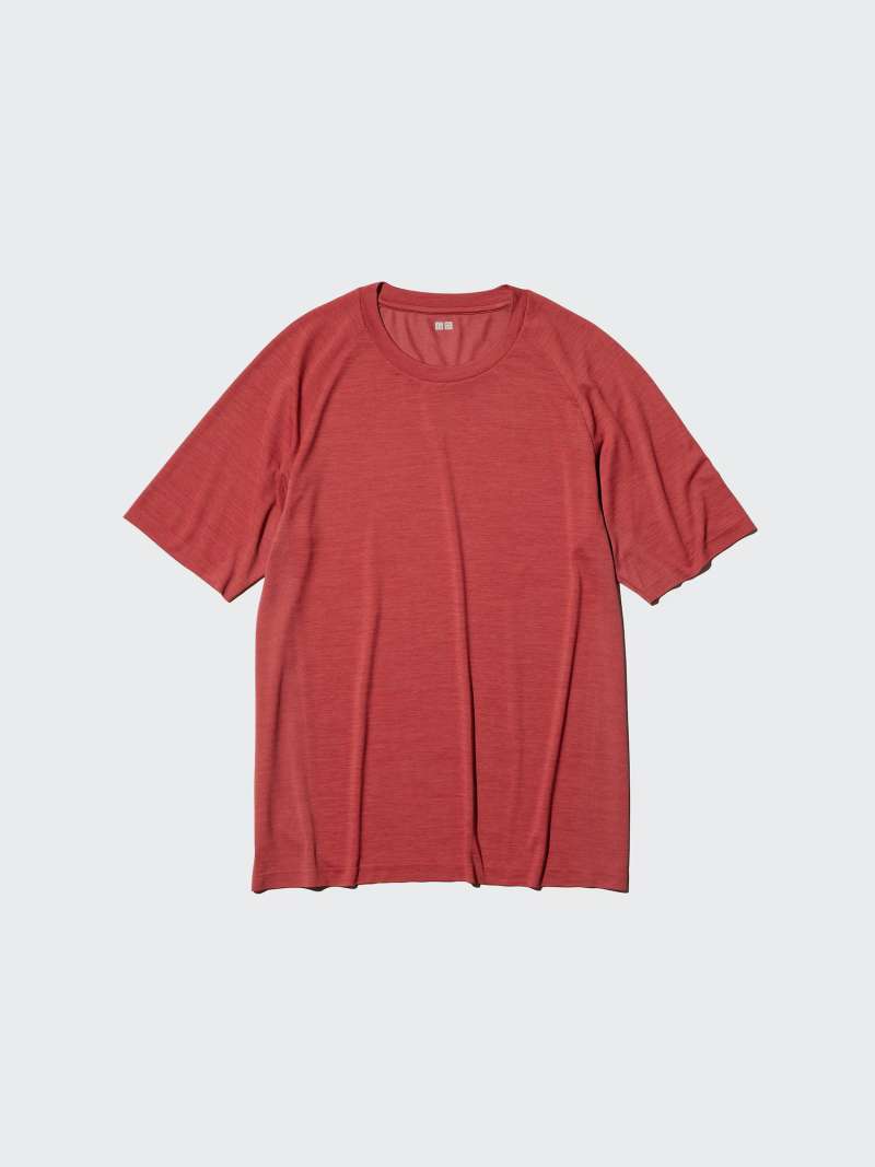 Jual Uniqlo T-shirt Kaos Dry-ex Pria Lengan Pendek Red Di Seller