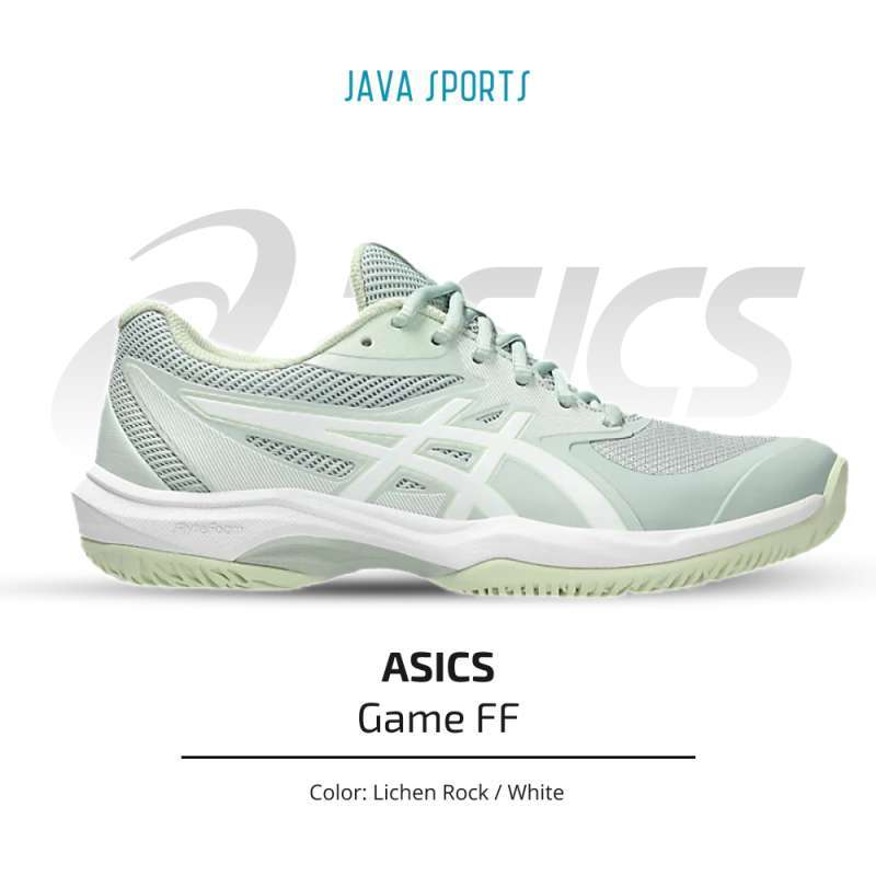 Sepatu Tenis Asics Game FF Original Tennis Shoe Lichen Rock White