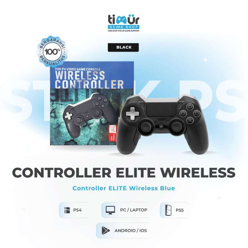Timur Game Shop Elite Wireless Bluetooth Controller for PS4, PS5, PC, Laptop, and Android with Macro Remap and Turbo Touchpad, Ideal for Avid Gamers