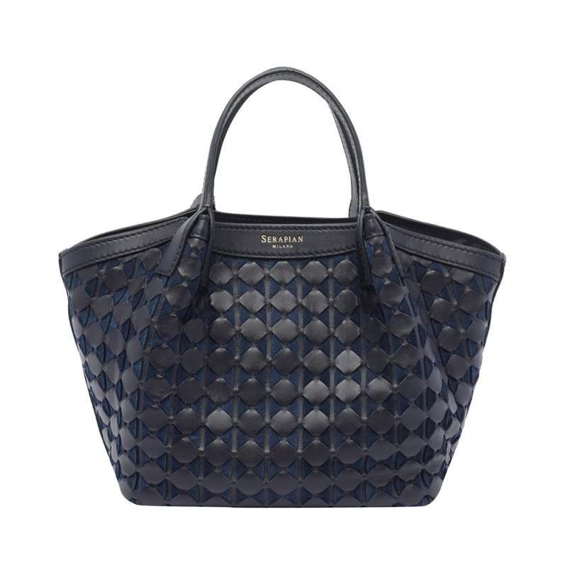 Promo Serapian Mini Secret Bag In Mosaico Woven Lambskin Leather