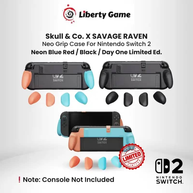 Skull x SAVAGE RAVEN Neo Grip Case For Nintendo Switch NS2  Switch2
