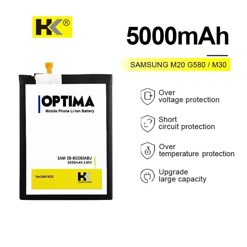 Jual Hk Optima Baterai Samsung M20 G580 M30 Eb-bg580abu 5000 Mah