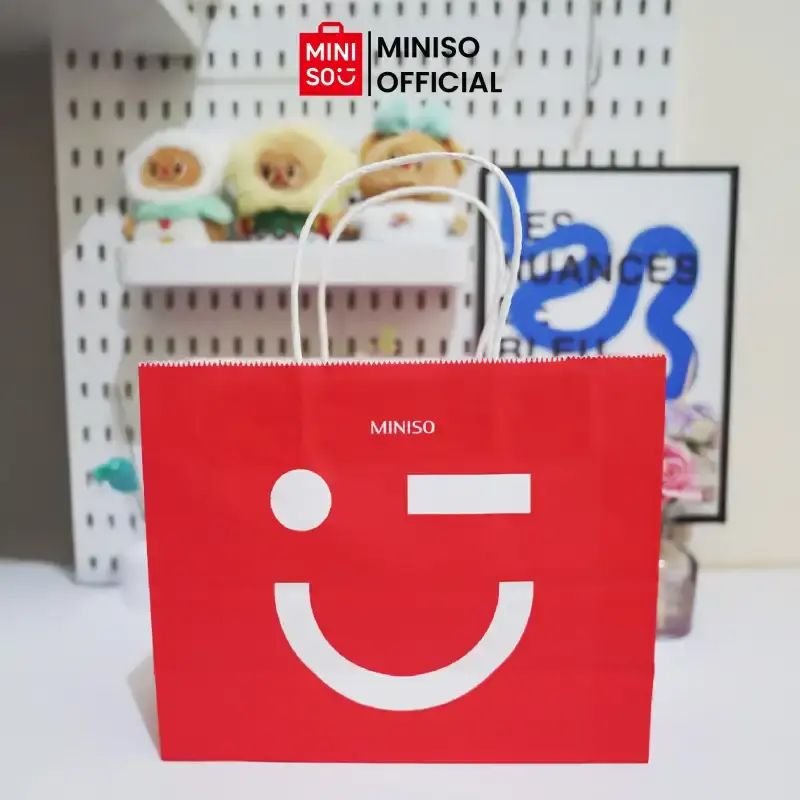 Mini So Paper Promo Miniso Paper Bag Miniso Official Tas Belanja Tambahan Diskon 50% ...