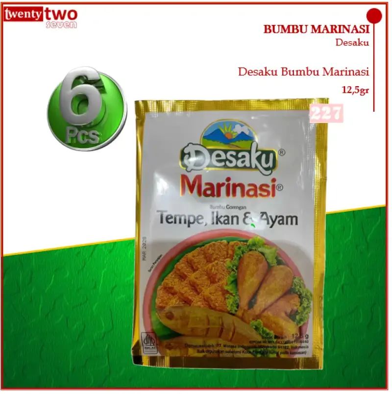 プロフ必読 Desaku 264袋 Bumbu Tempe Ikan Ayam Jual BUMBU MARINASI TEMPE IKAN AYAM 100 GR - DESAKU | Shopee Indonesia