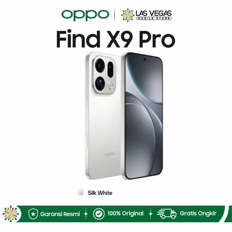 Jual OPPO Find X9 Pro 5g 16gb/512gb | Garansi Resmi - Silk White