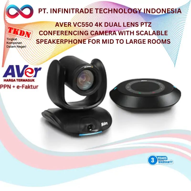 Jual Aver Vc550 4k Dual Lens Ptz Conferencing Camera With Scalable ...