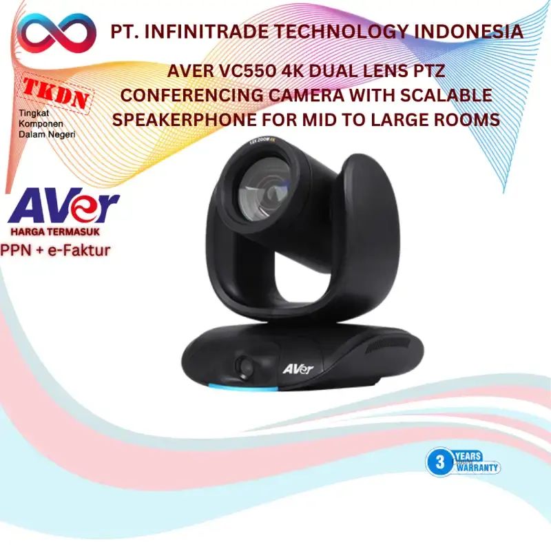 Jual Aver Vc550 4k Dual Lens Ptz Conferencing Camera With Scalable ...
