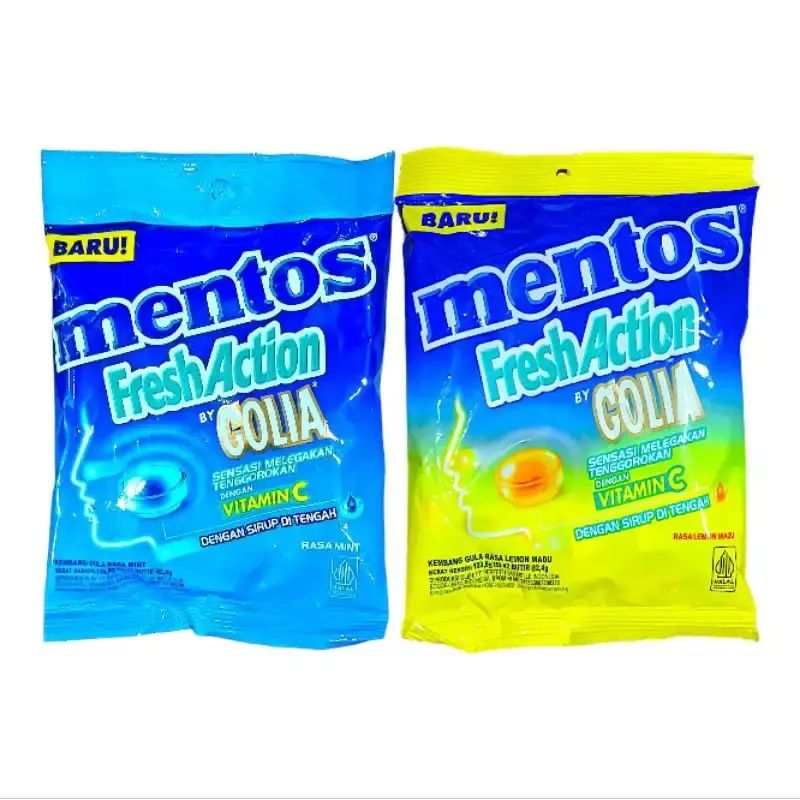 Jual Mentos Fresh Action By Golia [1 Bungkus Isi 100g] - Permen Ajaib ...