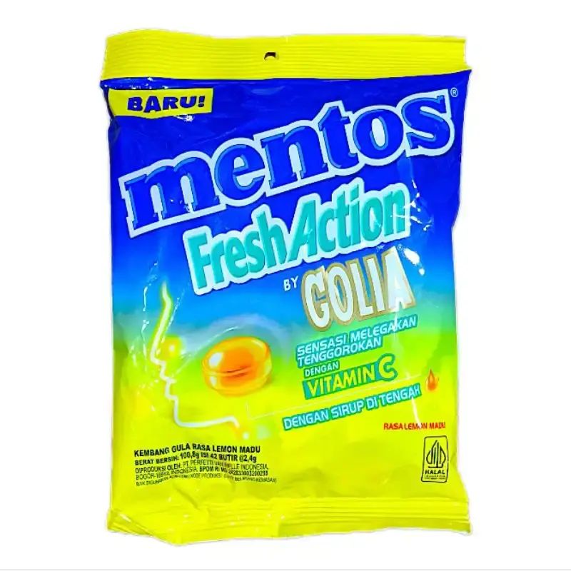 Jual Mentos Fresh Action By Golia [1 Bungkus Isi 100g] - Permen Ajaib ...