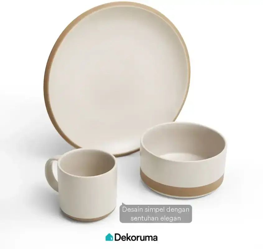 Promo [paket Hemat] Dekoruma Shiso Dining Ware Aesthetic Set Tahan ...