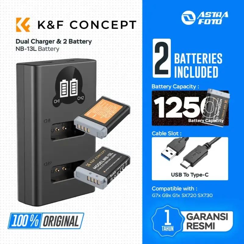 2x NB-13L Replacement Battery For Canon G5X G7X G9X SX620 SX720 SX730 HS