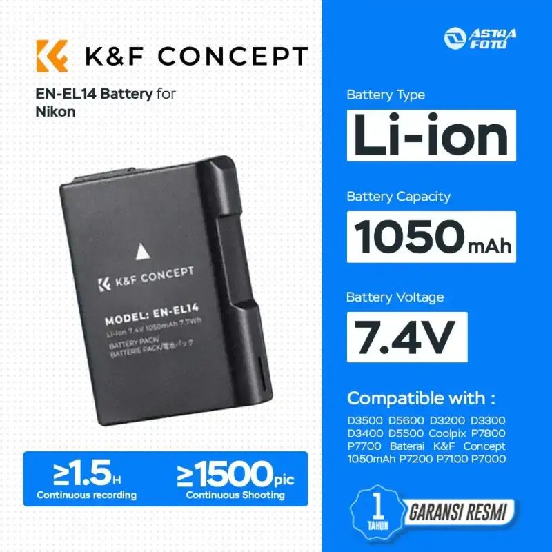 EN-EL14 EN EL14a batteria + caricatore doppio LED compatibile con Nikon D5500 D5300 Df Coolpix P7700 P7200 P7100 P7000 P8000 e altro  44