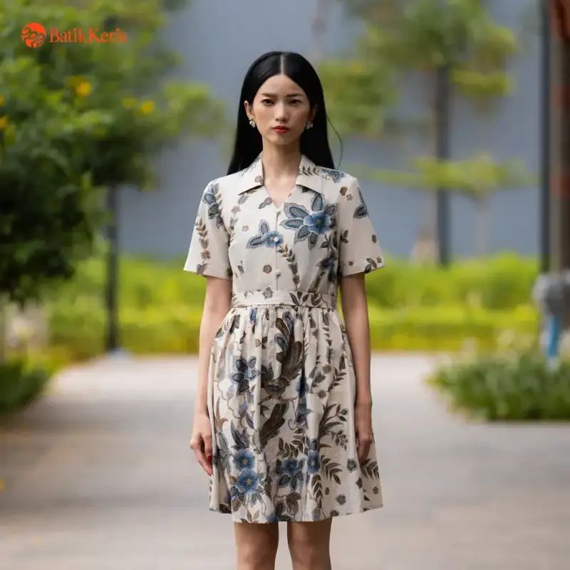 dress batik keris modern Definitely fall in love with new collection of batik dress motif Keris Kusumo Arum. #batikdress #newcollection