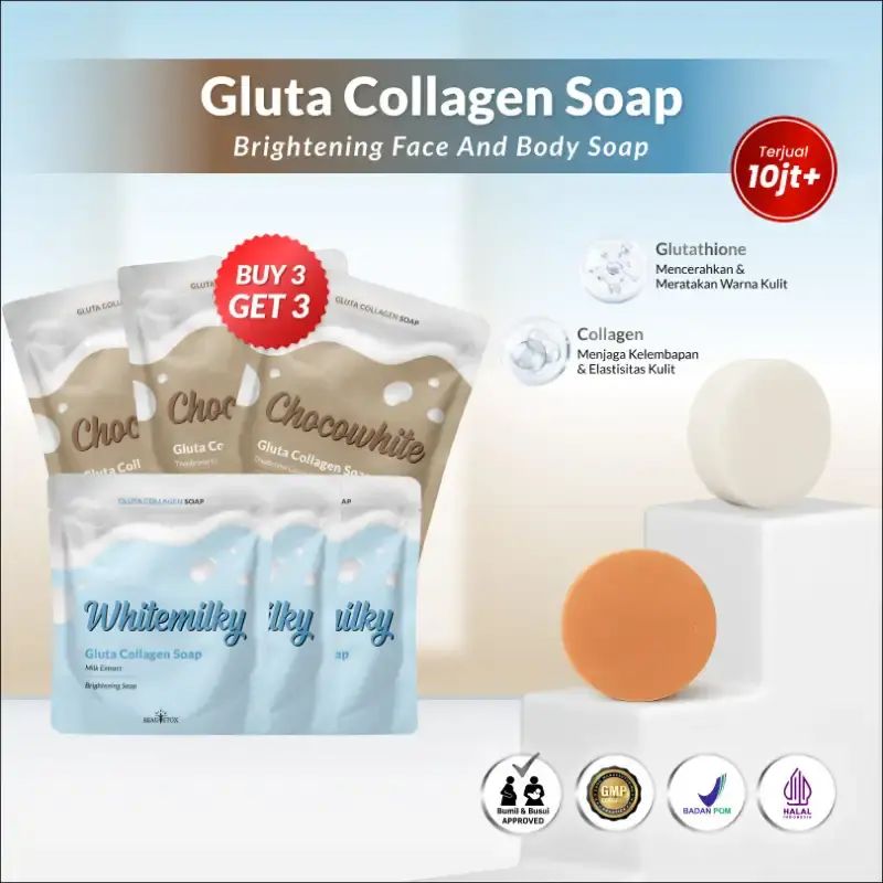 Jual [live Beautetox] Beli 3 Bawa 6 Gluta Collagen Soap Brightening Bar Soap Memudarkan Di Seller Beautetox Flagship Store - Pondok Ranji, Kota Tangerang Selatan