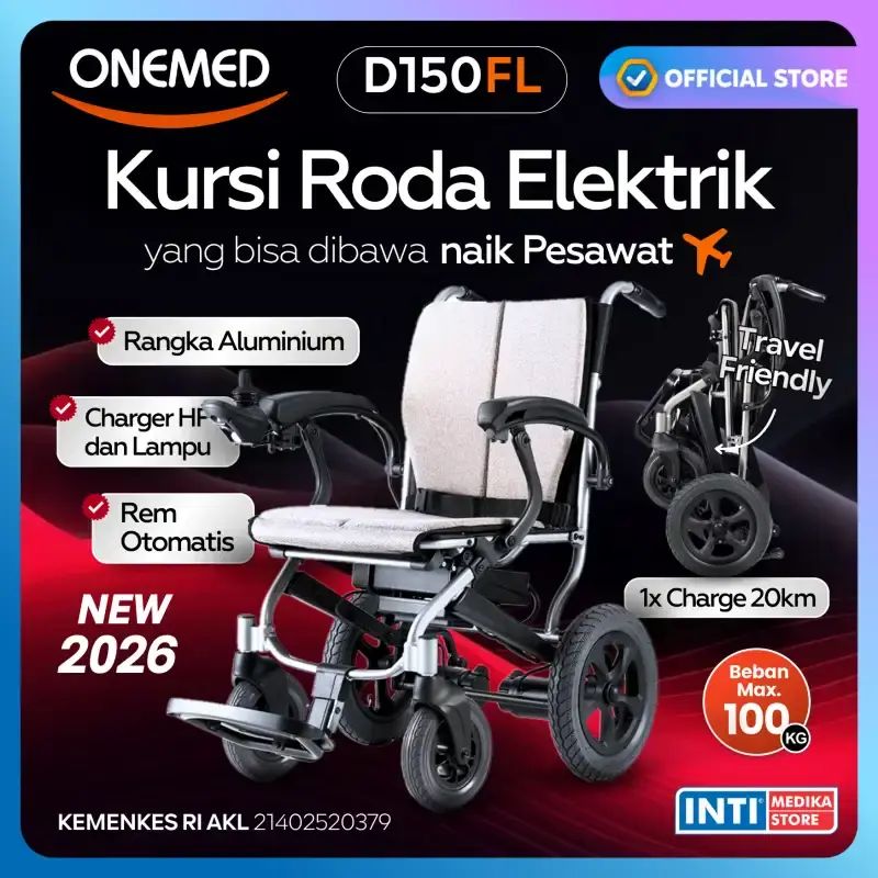Promo Onemed - Kursi Roda Listrik Elektrik Travelling Lipat D150fl ...