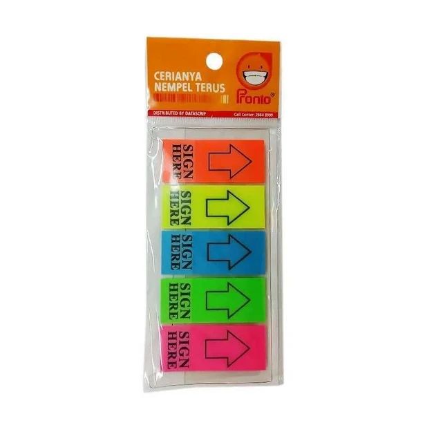 Sticky Noted Sign Jual Sticky Notes Pronto Sign Here ( Pcs ) Di Seller Osaka Stationery ...