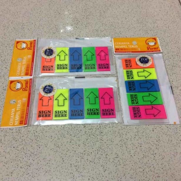 Jual Sticky Notes Pronto Sign Here ( Pcs ) Di Seller Osaka Stationery ...