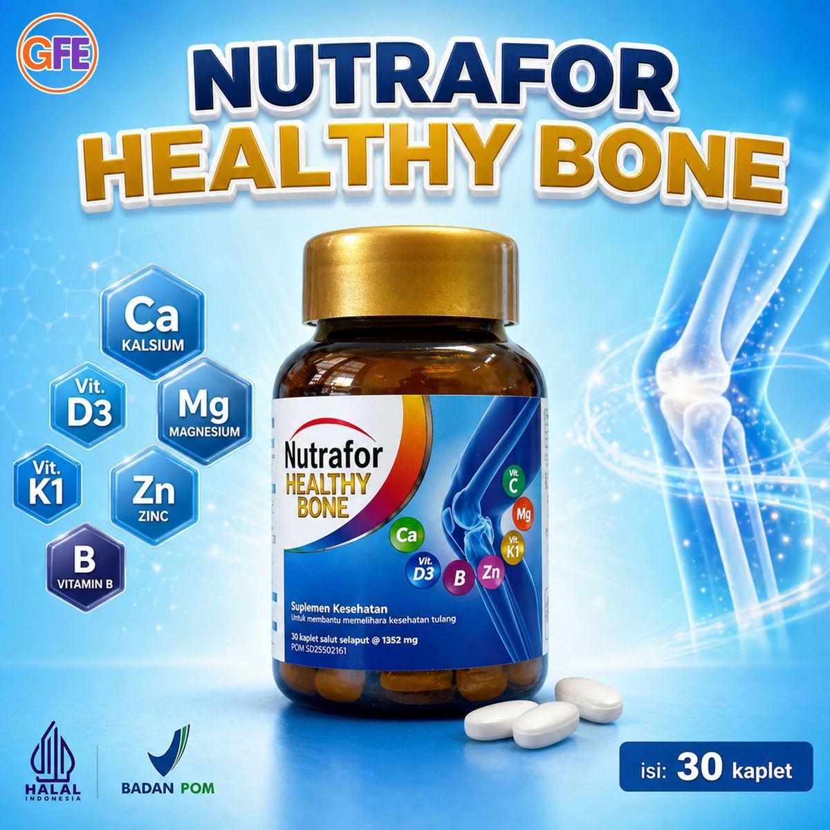 Nutrafor Jual Nutrafor Healthy Bone Suplemen Kesehatan Tulang Gigi Sehat Bpom ...